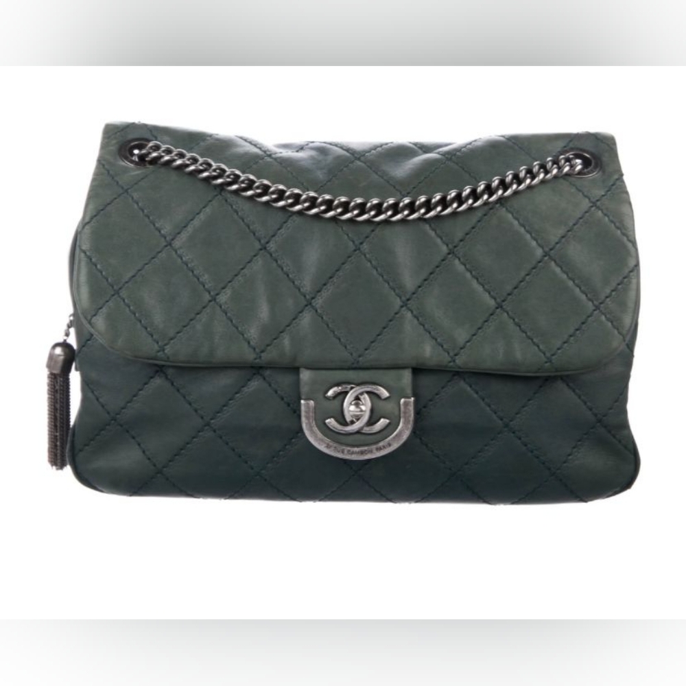 Chanel Green Jumbo Flap Bag